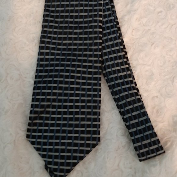 Calvin Klein Black patterned Tie - Picture 1 of 2
